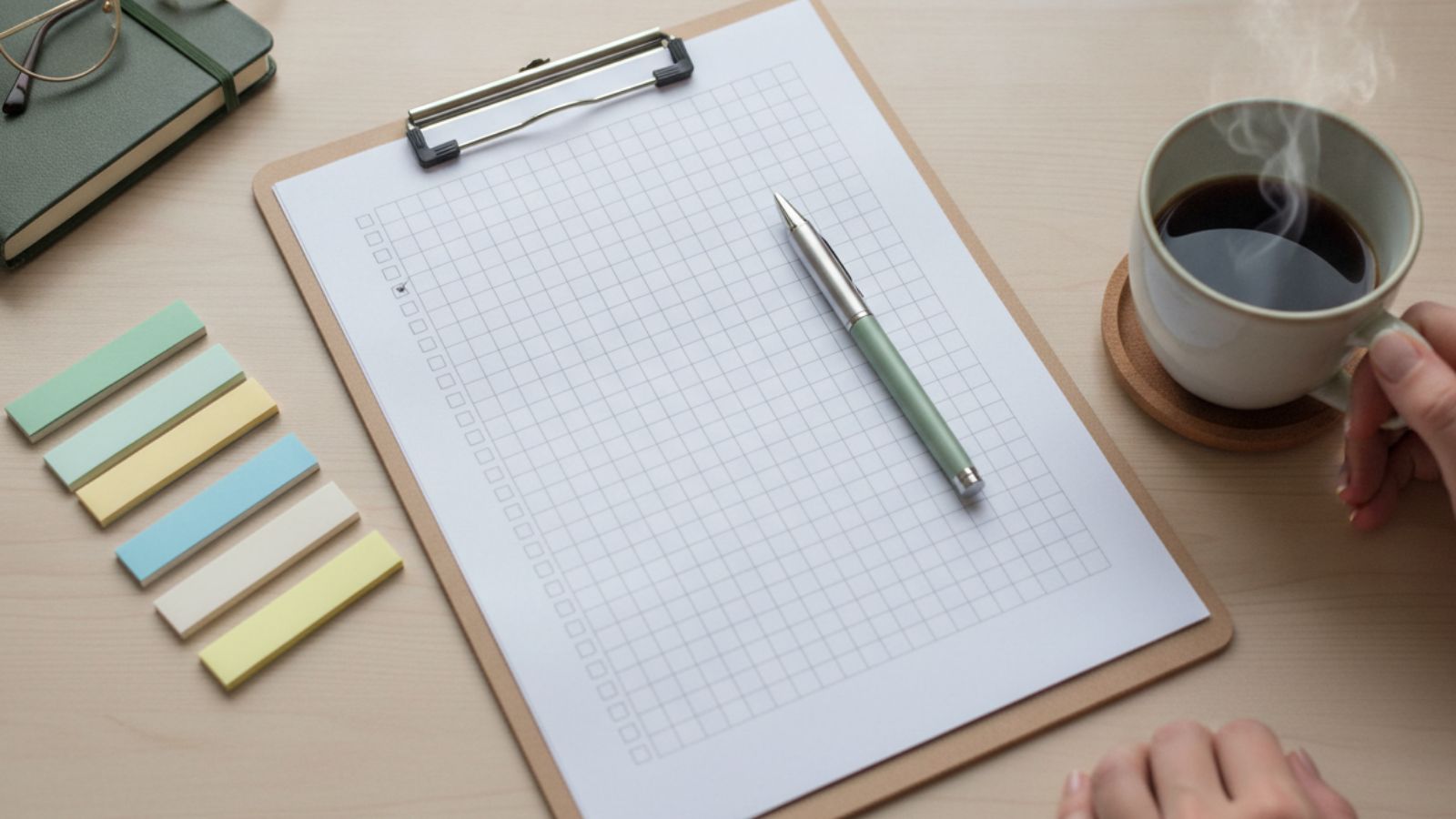 A buyer working through an LMS accessibility checklist on a laptop